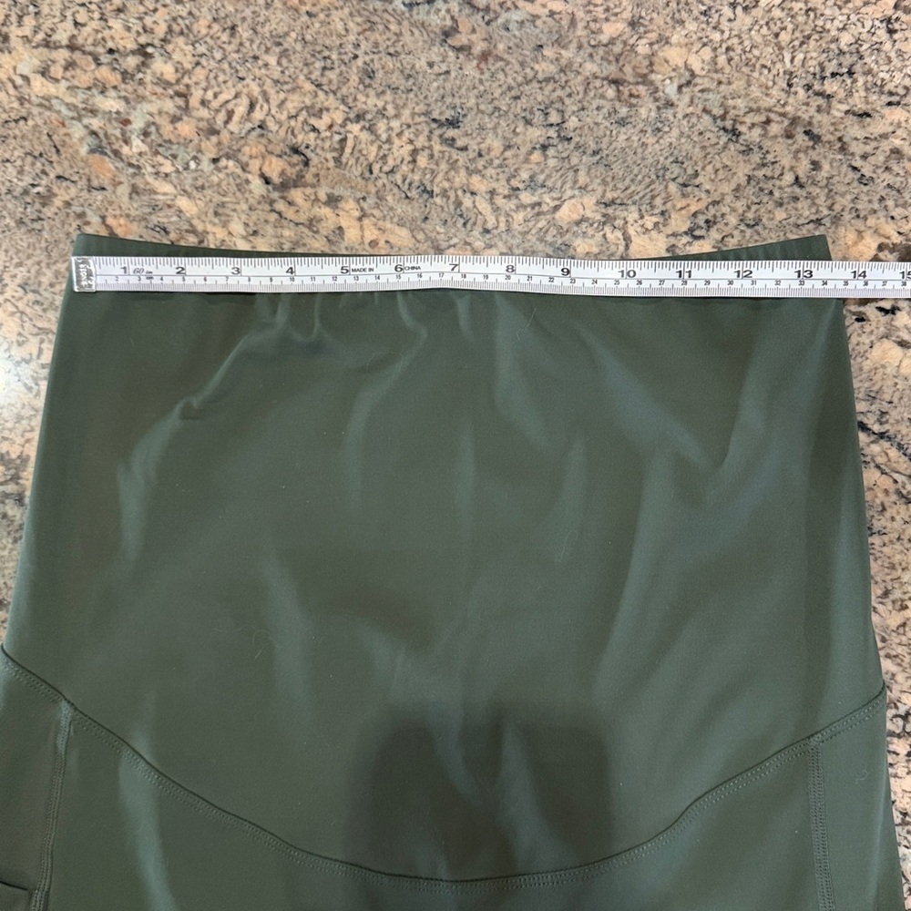 Olive Green Maternity Leggings - Picture 4 of 4